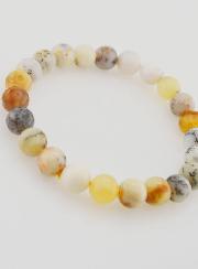 Bracelet en Pierre Naturelle d’Opale Dendrite – 8 mm