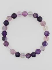 Bracelet en Pierre Naturelle de Fluorite Violette - 8mm