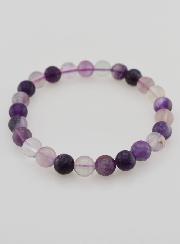 Bracelet en Pierre Naturelle de Fluorite Violette - 8mm