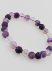 Bracelet en Pierre Naturelle de Fluorite Violette - 8mm