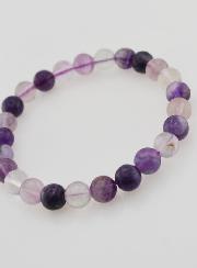 Bracelet en Pierre Naturelle de Fluorite Violette - 8mm