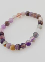 Bracelet en Pierre Naturelle de Fluorite Multicolore AA - 6mm