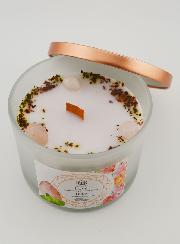 Bougie Parfumée 256g - Rose & Quartz Rose