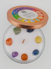 Bougie Parfumée 256g – Nag Champa & 7 Pierres