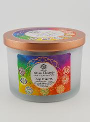Bougie Parfumée 256g – Nag Champa & 7 Pierres