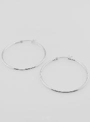 Créoles en Argent 925 Rhodié - 40mm