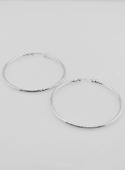 Créoles en Argent Rhodié 925 - 50mm