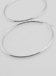 Créoles en Argent Rhodié 925 - 50mm