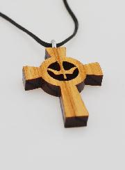 Pendentif Croix de Confirmation en Bois - Esprit Saint