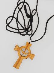Pendentif Croix de Confirmation en Bois - Esprit Saint