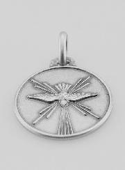 Médaille Souvenir de Confirmation - Colombe en Argent 925/1000