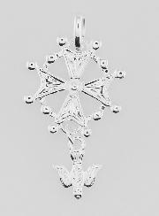 Pendentif Croix de Confirmation - Esprit Saint en Argent