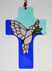 Croix Souvenir de Confirmation en Verre - Esprit Saint