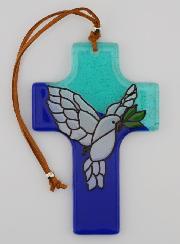 Croix Souvenir de Confirmation en Verre - Esprit Saint