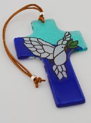 Croix Souvenir de Confirmation en Verre - Esprit Saint