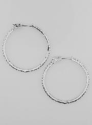 Créoles Ajourées Croisillons 40mm - Argent 925 Rhodié