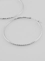 Créoles Torsadées en Argent 925 Rhodié - 40mm