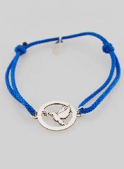 Bracelet Argent et Corde Bleue - Esprit Saint