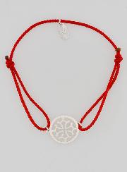 Bracelet Argent et Corde - Croix Occitane