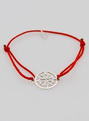 Bracelet Argent et Corde - Croix Occitane