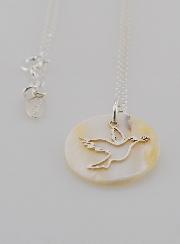 Collier Religieux Colombe - Argent & Nacre