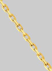 Chaîne en Plaqué Or 50cm - Maille Forçat 1,4mm