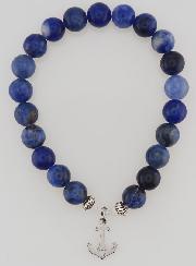 Bracelet en Sodalite 8mm & Pampille Ancre