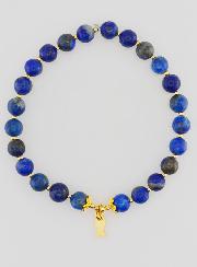Bracelet en Lapis-Lazuli 6mm & Pampille Poisson
