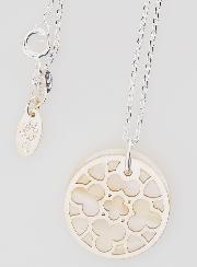 Collier Religieux Vitrail - Argent & Nacre Blanche
