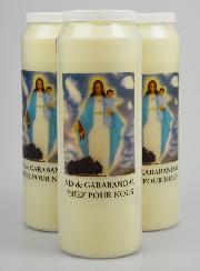 Lot de 3 Bougies de Neuvaine Notre Dame de Garabandal