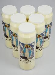 Lot de 6 Bougies de Neuvaine Notre Dame de Garabandal