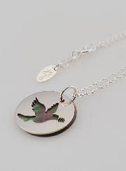 Collier Religieux Colombe Ajourée - Argent & Nacre