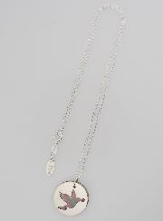 Collier Religieux Colombe Ajourée - Argent & Nacre