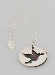Collier Religieux Colombe Ajourée - Argent & Nacre