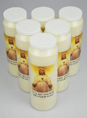 6 Bougies de Neuvaine Notre Dame de Pellevoisin