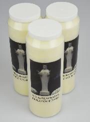Lot de 3 Bougies de Neuvaine Notre Dame de Beauraing