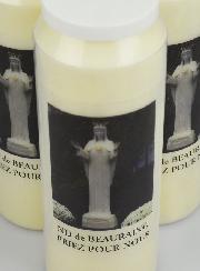 Lot de 3 Bougies de Neuvaine Notre Dame de Beauraing