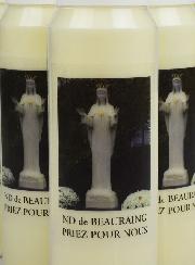 Lot de 6 Bougies de Neuvaine Notre Dame de Beauraing