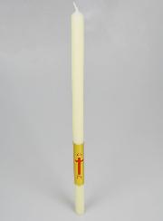Cierge de Baptême Ivoire et Or - 50cm