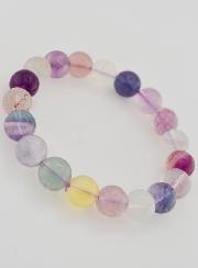 Bracelet en Pierre Naturelle de Fluorite Multicolore AA - 10mm