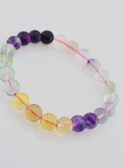 Bracelet en Pierre Naturelle de Fluorite Multicolore AA - 8mm