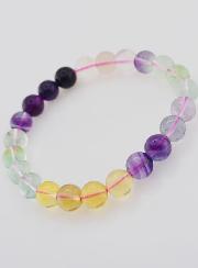 Bracelet en Pierre Naturelle de Fluorite Multicolore AA - 8mm