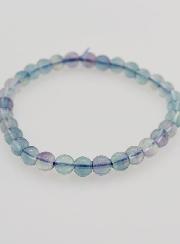 Bracelet en Pierre Naturelle de Fluorite Bleue AA - 6mm