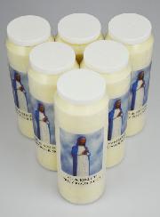 Lot de 6 Bougies de Neuvaine Notre Dame de Kibeho