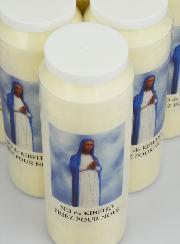 Lot de 6 Bougies de Neuvaine Notre Dame de Kibeho