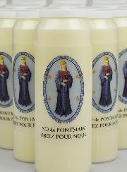 Lot de 20 Bougies de Neuvaine Notre Dame de Pontmain