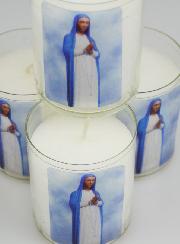 Lot de 4 Bougies Veilleuses ND de Kibeho