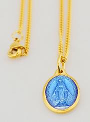 Médaille Miraculeuse Bleue & Chaîne 45cm