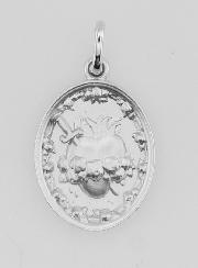 Médaille Argent Sacré Coeur de Marie - 19mm