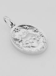 Médaille Argent Sacré Coeur de Marie - 19mm